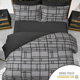 Pamposh 4 Pcs Super King Size Duvet Cover Sets With Matching Black Superking Size Fitted Sheets Premium Microfibre Reversible - thumbnail 5