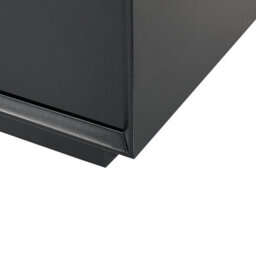 Beliani 4-Door Sideboard, Matt Black Mdf With Gold Handles, W120 X D40 X H46Cm - thumbnail 8