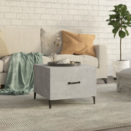 Berkfield Coffee Table With Metal Legs Concrete Grey 50X50X40 Cm - thumbnail 1