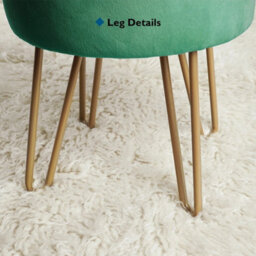 Green Velvet Dressing Table Stool, Round Vanity Stool With Storange For Bedroom - thumbnail 4