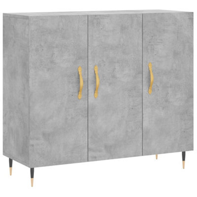 Berkfield Modern Sideboard Concrete Grey 90X34X80 Cm Engineered Wood - image 1