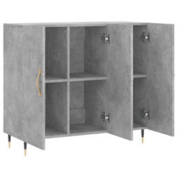 Berkfield Modern Sideboard Concrete Grey 90X34X80 Cm Engineered Wood - thumbnail 5