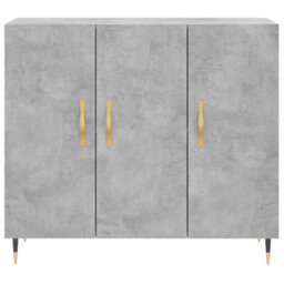 Berkfield Modern Sideboard Concrete Grey 90X34X80 Cm Engineered Wood - thumbnail 6