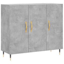 Berkfield Modern Sideboard Concrete Grey 90X34X80 Cm Engineered Wood - thumbnail 1