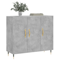 Berkfield Modern Sideboard Concrete Grey 90X34X80 Cm Engineered Wood - thumbnail 3