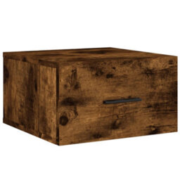 Berkfield Wall-Mounted Bedside Cabinets 2 Pcs Smoked Oak 35X35X20 Cm - thumbnail 5