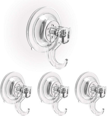 4 Pack Suction Cup Wall Hooks For Bathroom, Towel Rack, Kitchen Utensil Hooks, Shower, Window, Glass, Tile - image 1
