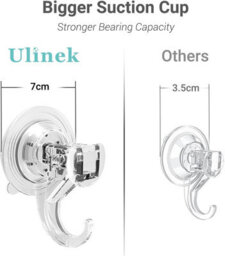 4 Pack Suction Cup Wall Hooks For Bathroom, Towel Rack, Kitchen Utensil Hooks, Shower, Window, Glass, Tile - thumbnail 2