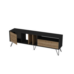 Decorotika Mistico Tv Stand Tv Unit For Tvs Up To 80 Inch Black And Walnut - thumbnail 6