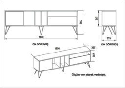 Decorotika Mistico Tv Stand Tv Unit For Tvs Up To 80 Inch Black And Walnut - thumbnail 7