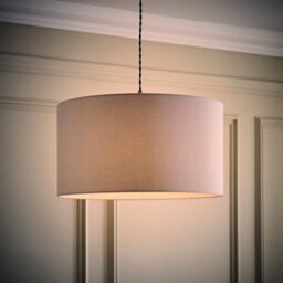 Valuelights Reni Grey Fabric Drum Ceiling Lamp Shade (D)45Cm - thumbnail 2
