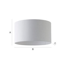 Valuelights Reni Grey Fabric Drum Ceiling Lamp Shade (D)45Cm - thumbnail 8