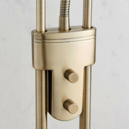 Mother & Child Floor Lamp Antique Brass 1.8M Twin Light Dimmer Flexible Reading - thumbnail 5