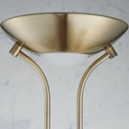 Mother & Child Floor Lamp Antique Brass 1.8M Twin Light Dimmer Flexible Reading - thumbnail 4