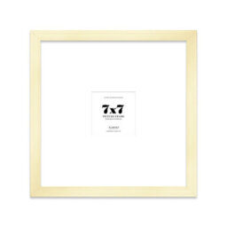 "7X7"" Gold Picture Frame - 7X7"" Square Frame With 3X3"" Mount For 7X7""/3X3"" Pictures Art Deco Style Room Decor, 1 Pack" - thumbnail 1
