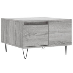Berkfield Modern Coffee Table Grey Sonoma 55X55X36.5 Cm Engineered Wood - thumbnail 1