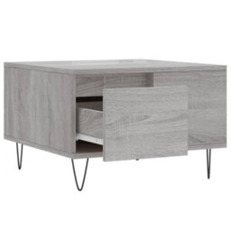Berkfield Modern Coffee Table Grey Sonoma 55X55X36.5 Cm Engineered Wood - thumbnail 6