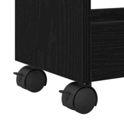 Walplus Cabinet With Wheel Black Oak 60 X 22 X 79 Cm Engineered Wood - thumbnail 8