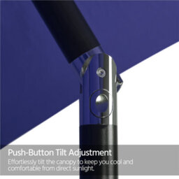 Yaheetech Navy Blue 2.3M Tiltable Patio Parasol Market Umbrella With Crank - thumbnail 6
