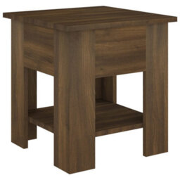 Vidaxl Coffee Table Brown Oak 40X40X42 Cm Engineered Wood - thumbnail 1