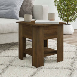 Vidaxl Coffee Table Brown Oak 40X40X42 Cm Engineered Wood - thumbnail 2