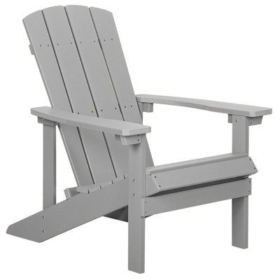 Beliani Garden Chair Adirondack Light Grey - image 1