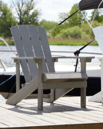 Beliani Garden Chair Adirondack Light Grey - thumbnail 2