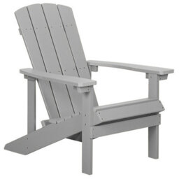 Beliani Garden Chair Adirondack Light Grey