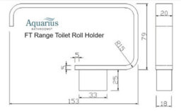 Aquarius Ft Toilet Roll Holder Brushed Brass - thumbnail 3