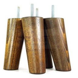 L&F Wood Legs Dark Walnut Washed 120mm High Set Of 4 Replacement Furniture Feet Settee Chairs Sofas Footstools M8 - thumbnail 7