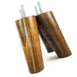 L&F Wood Legs Dark Walnut Washed 120mm High Set Of 4 Replacement Furniture Feet Settee Chairs Sofas Footstools M8 - thumbnail 5
