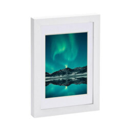 "Nicola Spring Photo Frame With 4"" X 6"" Mount - A5 (6"" X 8"") - White/white" - thumbnail 1