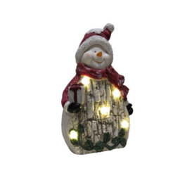 SecureFix Direct Light Up Snowman Christmas Figurine (Xmas Led Festive Decoration Ornament) - thumbnail 4
