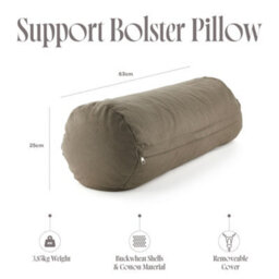 Myga Wood Buckwheat Support Yoga Bolster Pillow For Comfort And Stability - thumbnail 5