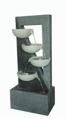 Outdoor Living UK Falmouth Pouring Bowls Contemporary Water Feature Without Cover