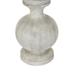 Hill Interiors Amorie Table Lamp With Linen Shade - Resin - L41 X W41 X H71 Cm - White - thumbnail 3