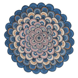 Ted Baker Masquerade Blue 160008 Rug-150Cm (Circle) - thumbnail 2