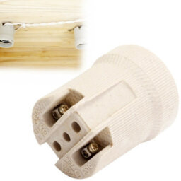 3Pcs E27 Ceramic Lamp Holder Kit Heat-Resistant Edison Screw Socket Converter For Pendant,wall Lights Ideal For Diy Home Lighting - thumbnail 6