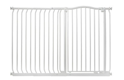 Bettacare Extra Tall Curved Top Dog Gate, 134Cm - 143Cm, Matt White, Extra Tall 100Cm In Height, Pressure Fit Pet Gate - image 1