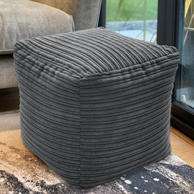 Beautiful Beanbags Jumbo Cord Beanbag Cube Footstool Large Pouffe Bean Bags