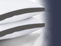 Casabella Gusset Pillows 2 Pack - Plush Bed Pillows For Neck & Shoulder Pain Relief - thumbnail 4