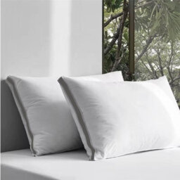 Casabella Gusset Pillows 2 Pack - Plush Bed Pillows For Neck & Shoulder Pain Relief - thumbnail 1