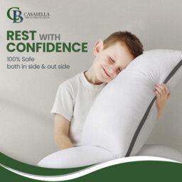 Casabella Gusset Pillows 2 Pack - Plush Bed Pillows For Neck & Shoulder Pain Relief - thumbnail 3