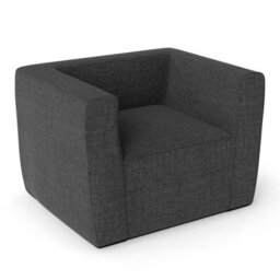 Gainoom Inflatable Grey Sofa Portable Blow Up Couch Single Lounger Air Sofa Chair With Detachable Cover - thumbnail 1
