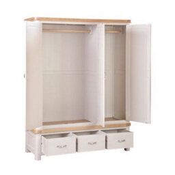 Buttercup Farm Bologna Painted Triple Wardrobe - L57 X W146 X H191 Cm - thumbnail 3