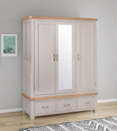 Buttercup Farm Bologna Painted Triple Wardrobe - L57 X W146 X H191 Cm - thumbnail 1