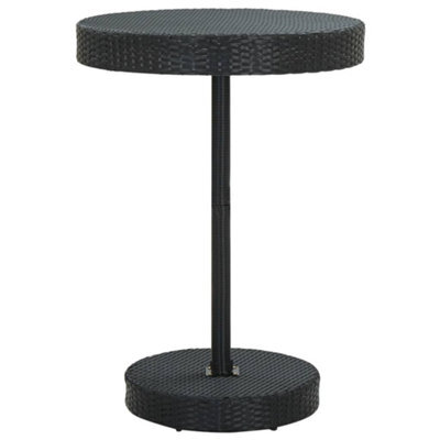Vidaxl Garden Table Black 75.5X106 Cm Poly Rattan - image 1