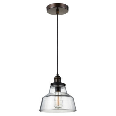 Stylish Ceiling Pendant Light In Aged Brass And Dark Zinc Finish With Led E27 Bulb