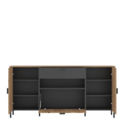 Furniture To Go Arundel Sideboard 2 Door 1 Flap 1 Drawer In Oak/grey - thumbnail 2