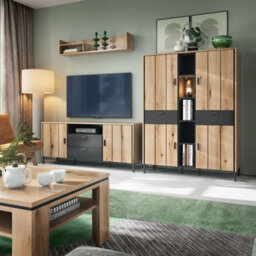Furniture To Go Arundel Sideboard 2 Door 1 Flap 1 Drawer In Oak/grey - thumbnail 4